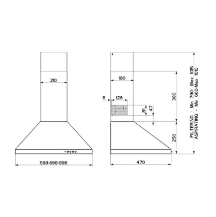 Вытяжка купольная Faber STRIP SMART PB BK A60 